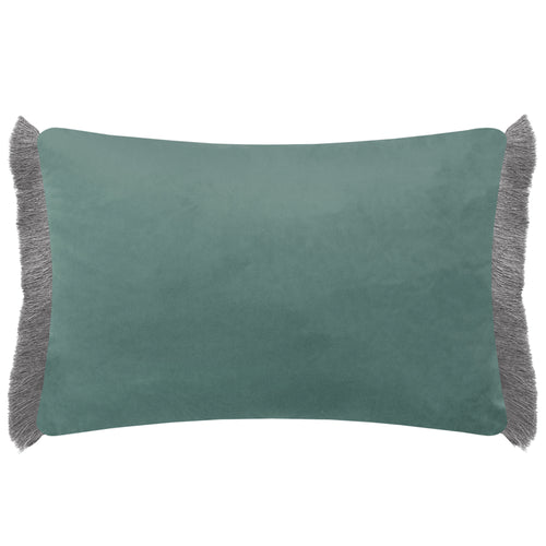 Jungle Green Cushions - Mangrove Printed Velvet Feather Filled Cushions Green Voyage Maison