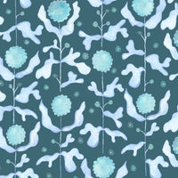  Samples - Mariani  Wallpaper Sample Teal Voyage Maison