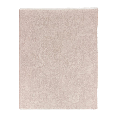 Floral Beige Throws - Marigold Jacquard Throw Stone Morris & Co