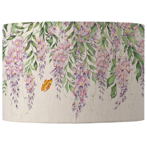Floral Purple Lighting - Mariposa Eva Printed Lamp Shade Cream Voyage Maison