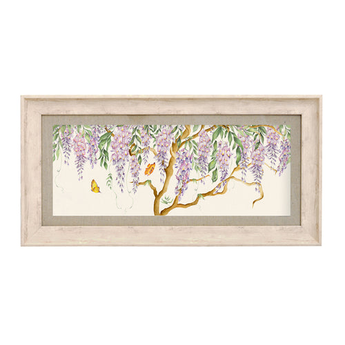 Floral Purple Wall Art - Mariposa  Framed Print Birch/Cream Voyage Maison