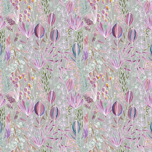 Floral Pink Fabric - Masina Printed Cotton Fabric (By The Metre) Dahlia Voyage Maison