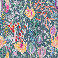  Samples - Masina Printed Fabric Sample Swatch Papaya Voyage Maison