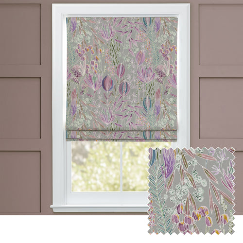 Floral Pink M2M - Masina Printed Cotton Made to Measure Roman Blinds Dahlia Voyage Maison