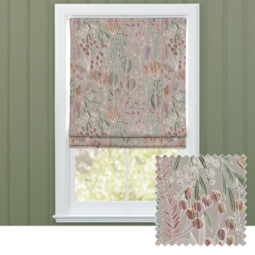 Floral Beige M2M - Masina Printed Cotton Made to Measure Roman Blinds Sandstone Voyage Maison