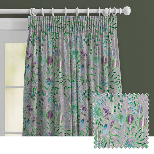 Floral Purple M2M - Masina Printed Made to Measure Curtains Aster Voyage Maison