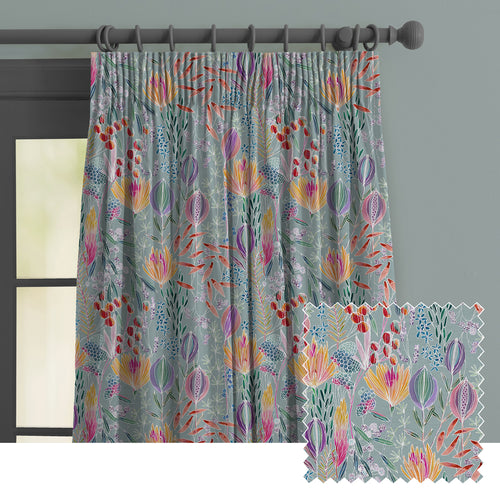 Floral Blue M2M - Masina Printed Made to Measure Curtains Egg Voyage Maison