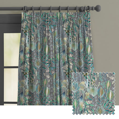 Floral Blue M2M - Masina Printed Made to Measure Curtains Mineral Voyage Maison