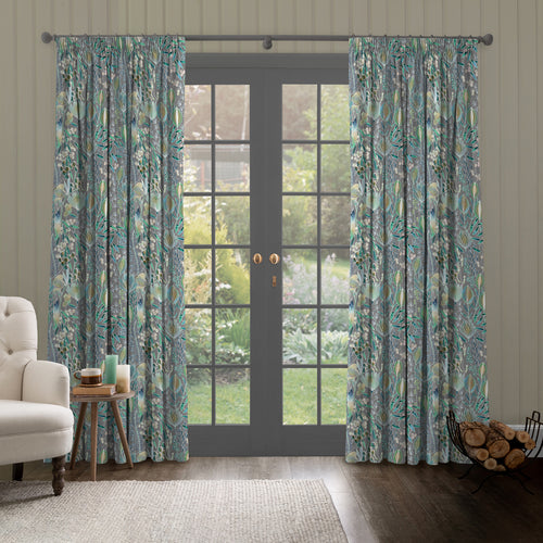 Floral Blue M2M - Masina Printed Made to Measure Curtains Mineral Voyage Maison