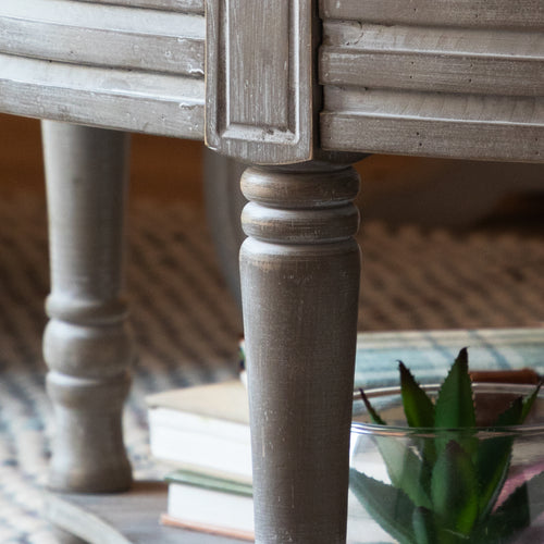 Plain Cream Furniture - Maurice Storage Footstool Stone Voyage Maison