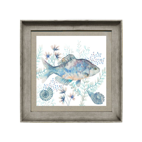 Animal Blue Wall Art - Mazaro  Framed Print Stone/Marine Voyage Maison