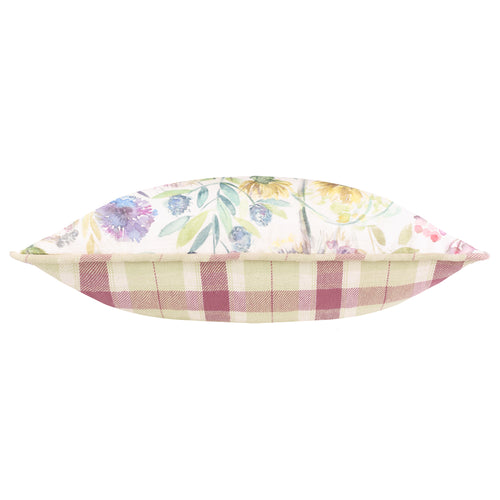 Floral Purple Cushions - Morning Chorus Outdoor Reversible Polyester Filled Cushion Elderberry Voyage Maison