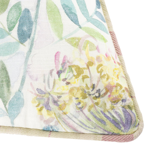 Floral Purple Cushions - Morning Chorus Outdoor Reversible Polyester Filled Cushion Elderberry Voyage Maison