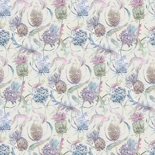 Floral Purple Fabric - Meadwell Printed Cotton Fabric (By The Metre) Loganberry Voyage Maison