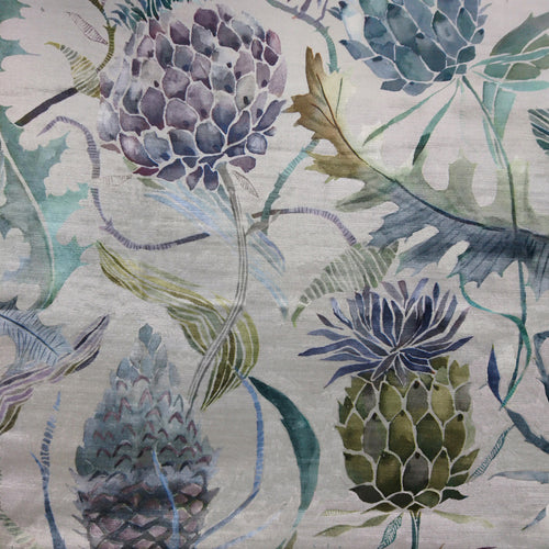 Floral Blue Fabric - Madewell Printed Velvet Fabric (By The Metre) Periwinkle Voyage Maison