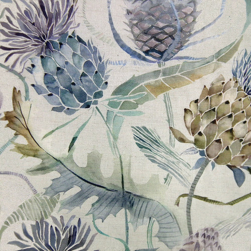 Floral Blue Fabric - Meadwell Printed Cotton Fabric (By The Metre) Skylark Voyage Maison