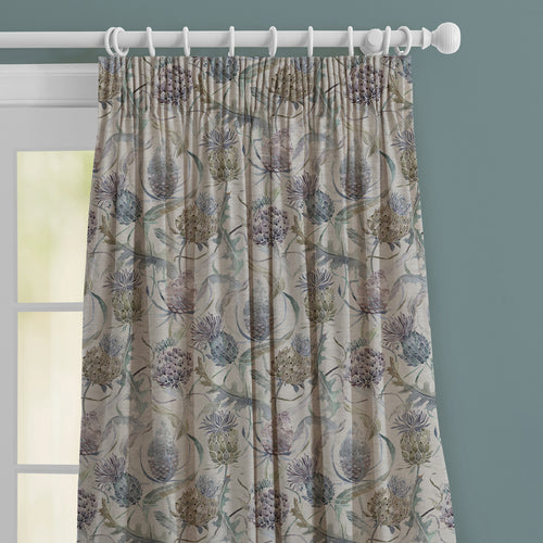 Floral Blue M2M - Meadwell Velvet Printed Made to Measure Curtains Periwinkle Voyage Maison