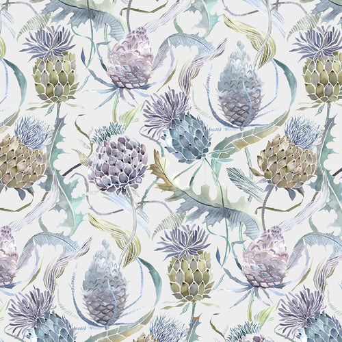 Floral Blue M2M - Meadwell Velvet Printed Made to Measure Curtains Periwinkle Voyage Maison