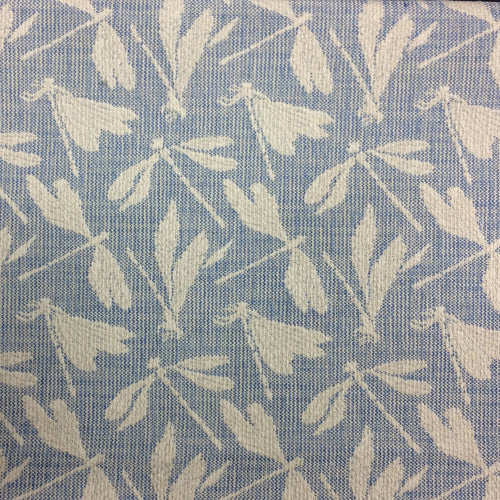 Animal Blue Fabric - Meddon Woven Jacquard Fabric (By The Metre) Bluebell Voyage Maison