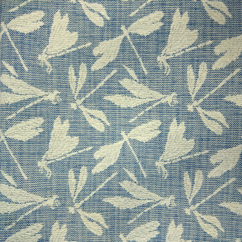 Animal Blue Fabric - Meddon Woven Jacquard Fabric (By The Metre) Cornflower Voyage Maison