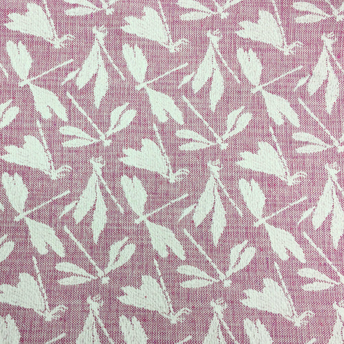 Animal Pink Fabric - Meddon Woven Jacquard Fabric (By The Metre) Orchid Voyage Maison
