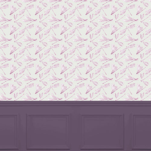 Animal Pink Wallpaper - Meddon  1.4m Wide Width Wallpaper (By The Metre) Loganberry Voyage Maison