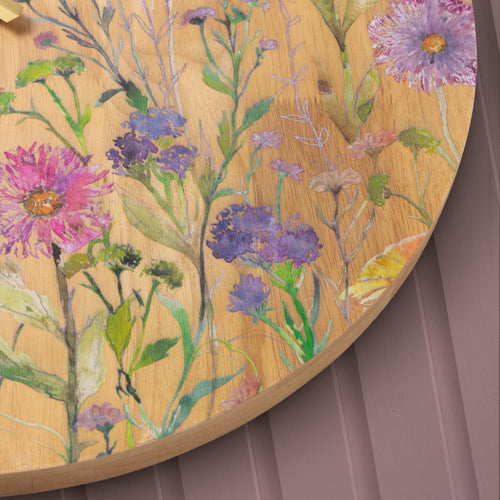 Medmerry Printed Wooden Clock Honey Oak