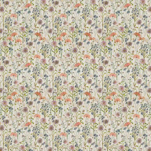 Floral Multi Fabric - Medmerry Printed Cotton Fabric (By The Metre) Apricot Voyage Maison