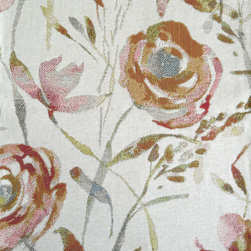 Floral Pink Fabric - Meerwood Woven Jacquard Fabric (By The Metre) Rose Voyage Maison