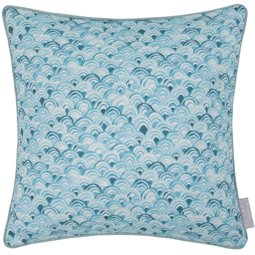 Abstract Blue Cushions - Melia Printed Piped Feather Filled Cushion Glacier Voyage Maison