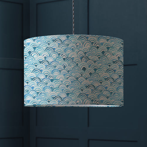 Abstract Blue Lighting - Melia Eva Printed Lamp Shade Glacier Voyage Maison