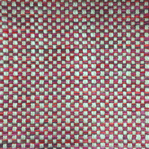 Plain Pink Fabric - Meridian Textured Woven Fabric (By The Metre) Berry Voyage Maison