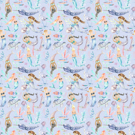 Voyage Maison Mermaid Party 1.4m Wide Width Wallpaper in Violet