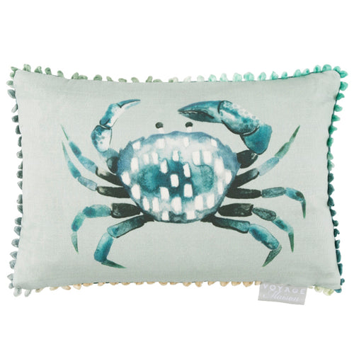 Voyage Maison Milton Small Printed Feather Cushion in Seafoam