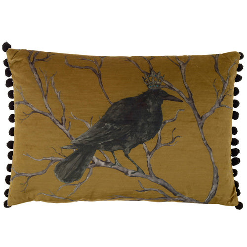 Voyage Maison Monarch Printed Feather Cushion in Gold