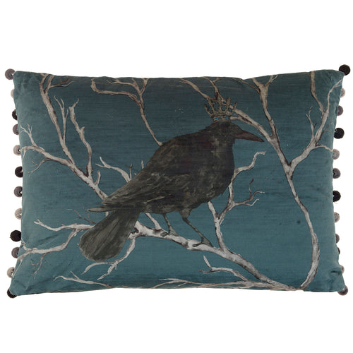 Voyage Maison Monarch Printed Feather Cushion in Teal
