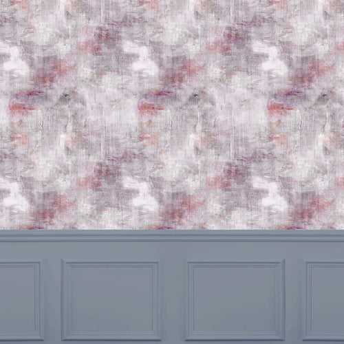 Abstract Pink Wallpaper - Monet Dusty  1.4m Wide Width Wallpaper (By The Metre) Rose Voyage Maison