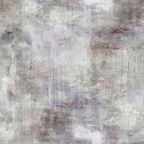 Abstract Grey Fabric - Monet Printed Satin Fabric (By The Metre) Onyx Voyage Maison