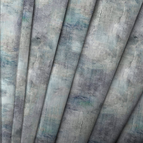 Abstract Grey M2M - Monet Printed Satin Made to Measure Roman Blinds Azurite Voyage Maison