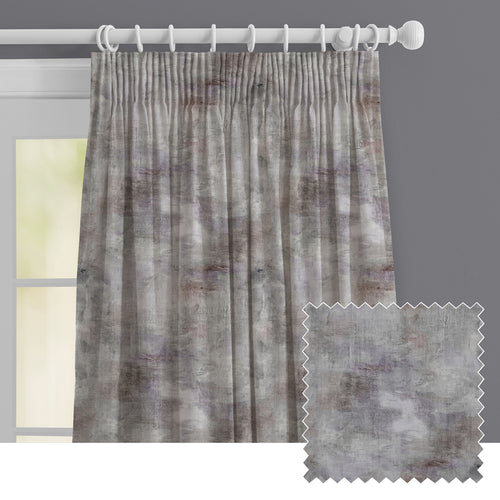 Abstract Grey M2M - Monet Printed Made to Measure Curtains Onyx Voyage Maison