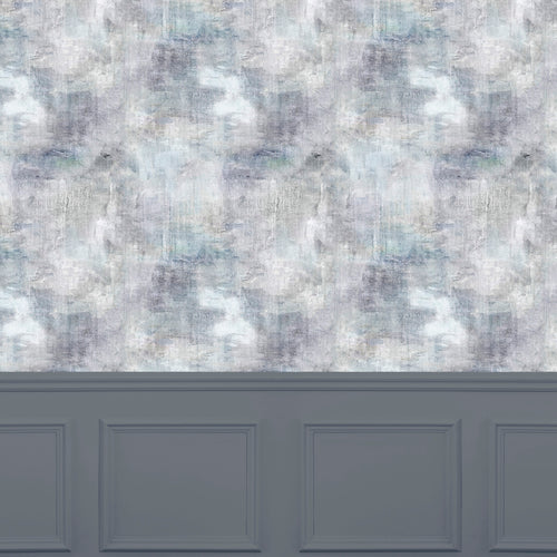 Abstract Blue Wallpaper - Monet  1.4m Wide Width Wallpaper (By The Metre) Azurite Voyage Maison