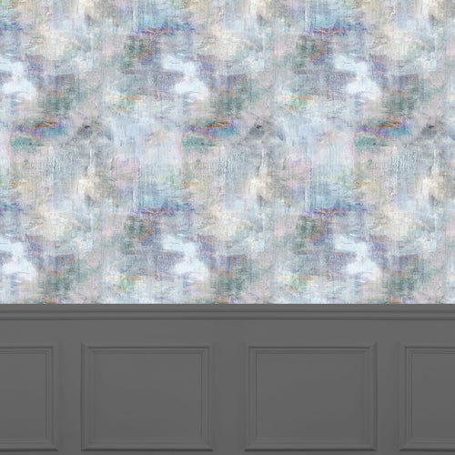 Abstract Blue Wallpaper - Monet  1.4m Wide Width Wallpaper (By The Metre) Iridesence Voyage Maison