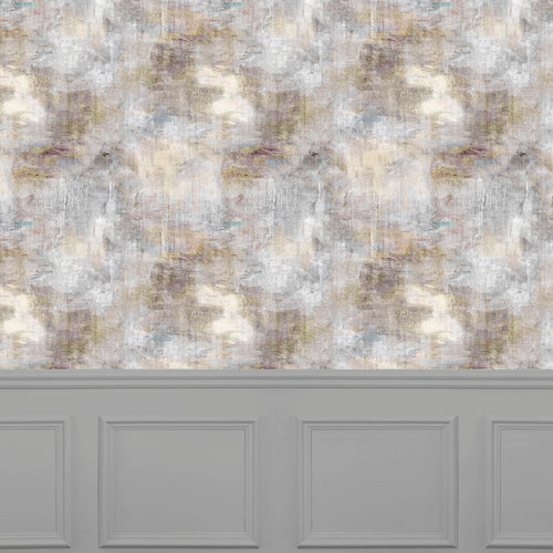 Abstract Beige Wallpaper - Monet  1.4m Wide Width Wallpaper (By The Metre) Ironstone Voyage Maison