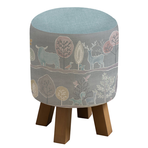 Animal Grey Furniture - Monty Round Footstool Ariundle Granite Voyage Maison