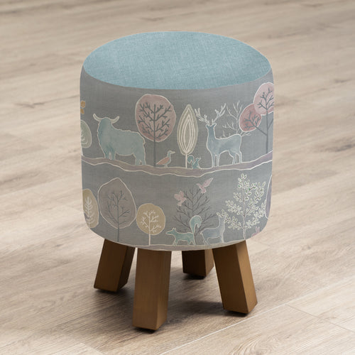 Animal Grey Furniture - Monty Round Footstool Ariundle Granite Voyage Maison