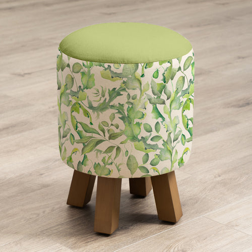 Floral Green Furniture - Monty  Footstool Claudia Cream Voyage Maison