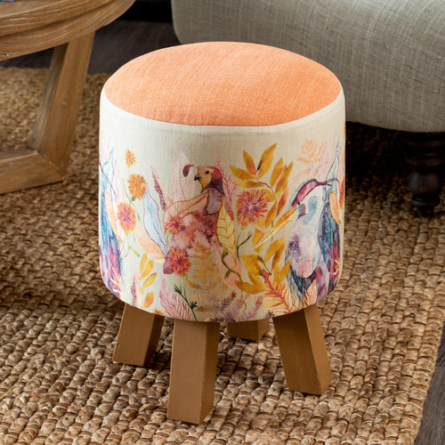  Orange Furniture - Monty Round Footstool Ennerdale Forest Harvest Voyage Maison