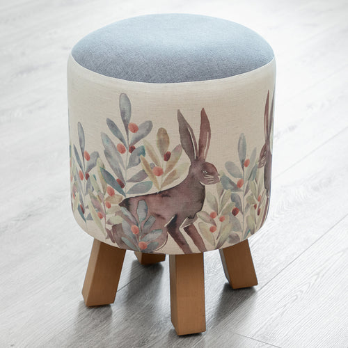 Animal Red Furniture - Monty Round Footstool Kensuri Mulberry Voyage Maison