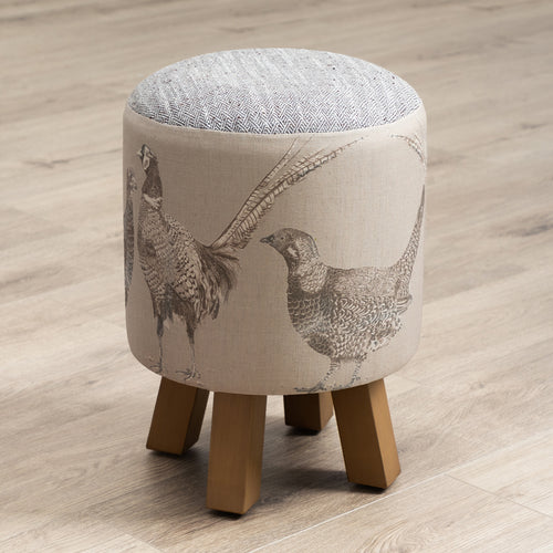 Animal Grey Furniture - Monty Round Footstool Venatu Voyage Maison