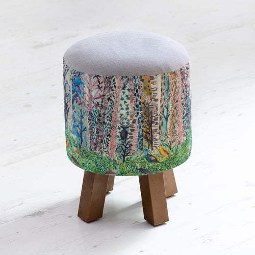  Purple Furniture - Monty Round Footstool Whimsical Tale Dawn Voyage Maison